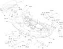 44in Deck Assembly Diagram and Parts List for 74406 250000001-250999999 - 2005 Toro Lawn Tractor