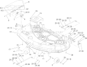 44in Deck Assembly Diagram and Parts List for 74406 260000001-260000240 - 2006 Toro Lawn Tractor