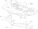 44in Deck Baffle Assembly Diagram and Parts List for 74406 260000001-260000240 - 2006 Toro Lawn Tractor