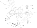 Fuel Tank and Control Pod Assembly Diagram and Parts List for 74407 250000001-250999999 - 2005 Toro Lawn Tractor