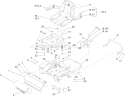 Seat and Rear Frame Assembly Diagram and Parts List for 74407 250000001-250999999 - 2005 Toro Lawn Tractor