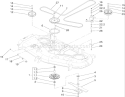 Spindle and Belt Drive Assembly Diagram and Parts List for 74407 250000001-250999999 - 2005 Toro Lawn Tractor