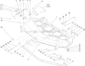 Deck Assembly Diagram and Parts List for 74407 250000001-250999999 - 2005 Toro Lawn Tractor