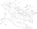 52in Deck Assembly Diagram and Parts List for 74407 260000001-260999999 - 2006 Toro Lawn Tractor