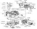 Cylinder and Crankcase Assembly Kawasaki FH541V-BS50-R Diagram and Parts List for 74406 260000001-260000240 - 2006 Toro Lawn Tractor