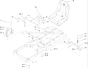 Seat Assembly Diagram and Parts List for 74419 270000001-270999999 - 2007 Toro Lawn Tractor