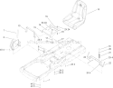 Seat Assembly Diagram and Parts List for 74402 260000001-260999999 - 2006 Toro Lawn Tractor