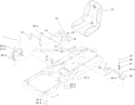 Seat Assembly Diagram and Parts List for 74425 270000001-270999999 - 2007 Toro Lawn Tractor