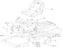 Seat Assembly Diagram and Parts List for 74434 270000001-270999999 - 2007 Toro Lawn Tractor