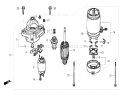 Starter Motor Assembly Diagram and Parts List for 74434 270000001-270999999 - 2007 Toro Lawn Tractor