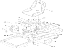 Seat Assembly Diagram and Parts List for 74437 290000001-290999999 - 2009 Toro Lawn Tractor