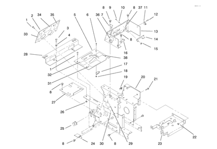 Hoodstand, Console Diagram and Parts List for 73402 7900001 - 7999999 Toro Lawn Tractor