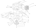 Engine And Clutch Assembly Diagram and Parts List for 74501 210000001-210999999 - 2001 Toro Lawn Tractor