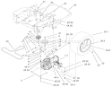 Hydro And Belt Drive Assembly Diagram and Parts List for 74501 210000001-210999999 - 2001 Toro Lawn Tractor