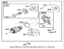 Starter Assembly Diagram and Parts List for 74501 220000001-220999999 - 2002 Toro Lawn Tractor