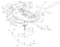 44in Deck Assembly Diagram and Parts List for 74502 220000001-220999999 - 2002 Toro Lawn Tractor