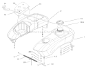 Fuel Tank Assembly Diagram and Parts List for 74502 220000001-220999999 - 2002 Toro Lawn Tractor