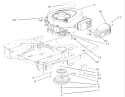 Engine and Clutch Assembly Diagram and Parts List for 74502 230000001-230999999 - 2003 Toro Lawn Tractor