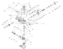 LH Hydro Transaxle Assembly Diagram and Parts List for 74502 230000001-230999999 - 2003 Toro Lawn Tractor