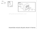 Muffler and Fuel Tank Assembly Engine Diagram and Parts List for 74502 230000001-230999999 - 2003 Toro Lawn Tractor