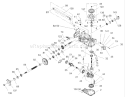 RH Hydro Transaxle Assembly Diagram and Parts List for 74502 230000001-230999999 - 2003 Toro Lawn Tractor
