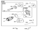 Starter Assembly Engine Diagram and Parts List for 74570 210000001-210999999 - 2001 Toro Lawn Tractor
