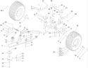Transmission Drive Assembly Diagram and Parts List for 74570 250000001-250999999 - 2005 Toro Lawn Tractor