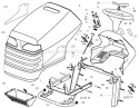 Body and Hood Assembly Diagram and Parts List for 74570 240000001-240999999 - 2004 Toro Lawn Tractor