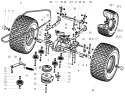 Transmission Drive Assembly Diagram and Parts List for 74571 240000001-240999999 - 2004 Toro Lawn Tractor