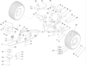 Transmission Drive Assembly Diagram and Parts List for 74571 250000001-250999999 - 2005 Toro Lawn Tractor