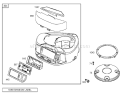 Blower Housing Assembly Diagram and Parts List for 74571 250000001-250999999 - 2005 Toro Lawn Tractor