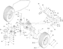 Transmission Drive Assembly Diagram and Parts List for 74573 270000001-270999999 - 2007 Toro Lawn Tractor