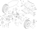 Transmission Drive Assembly Diagram and Parts List for 74573 280000001-280999999 - 2008 Toro Lawn Tractor