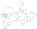 Hood Assembly Diagram and Parts List for 74573 280000001-280999999 - 2008 Toro Lawn Tractor