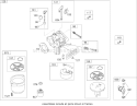 Carburetor Assembly Diagram and Parts List for 74582 280000001-280999999 - 2008 Toro Lawn Tractor