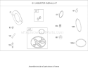 Carburetor Overhaul Kit Diagram and Parts List for 74582 280000001-280999999 - 2008 Toro Lawn Tractor