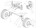 Front Axle Assembly Diagram and Parts List for 74590 210000001-210999999 - 2001 Toro Lawn Tractor
