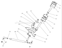 Steering Assembly Diagram and Parts List for 74590 210000001-210999999 - 2001 Toro Lawn Tractor