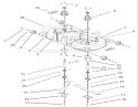Cutting Pan, Mower Housing Assembly Diagram and Parts List for 74570 230000001-230999999 - 2003 Toro Lawn Tractor
