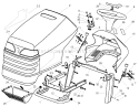Body and Hood Assembly Diagram and Parts List for 74590 240000001-240999999 - 2004 Toro Lawn Tractor