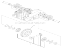 Differential Gear Assembly Transmission Assembly Diagram and Parts List for 74590 250000001-250999999 - 2005 Toro Lawn Tractor