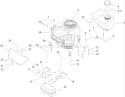 Engine, Muffler and Fuel Tank Assembly Diagram and Parts List for 74590 250000001-250999999 - 2005 Toro Lawn Tractor