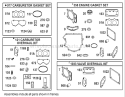Carburetor Overhaul Kit Assembly Diagram and Parts List for 74590 250000001-250999999 - 2005 Toro Lawn Tractor