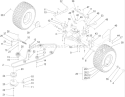 Transmission Drive Assembly Diagram and Parts List for 74590 250000001-250999999 - 2005 Toro Lawn Tractor