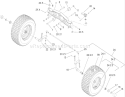 Front Axle Assembly Diagram and Parts List for 74592 270000652-270999999 - 2007 Toro Lawn Tractor