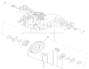 Differential Gear Assembly Transmission Assembly Diagram and Parts List for 74573 280000001-280999999 - 2008 Toro Lawn Tractor