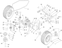 Transmission Assembly Diagram and Parts List for 74592 280000001-280000528 - 2008 Toro Lawn Tractor