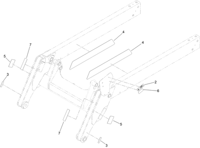 Lower Loader Arm Assembly No. 138-4731 Diagram and Parts List for 22530 414400000 - 999999999 Toro Lawn Tractor Accessories
