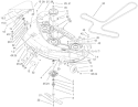 44 Inch Deck Assembly Diagram and Parts List for 74601 210000001-210999999 - 2001 Toro Lawn Tractor