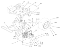 Hydro And Belt Drive Assembly Diagram and Parts List for 74601 210000001-210999999 - 2001 Toro Lawn Tractor